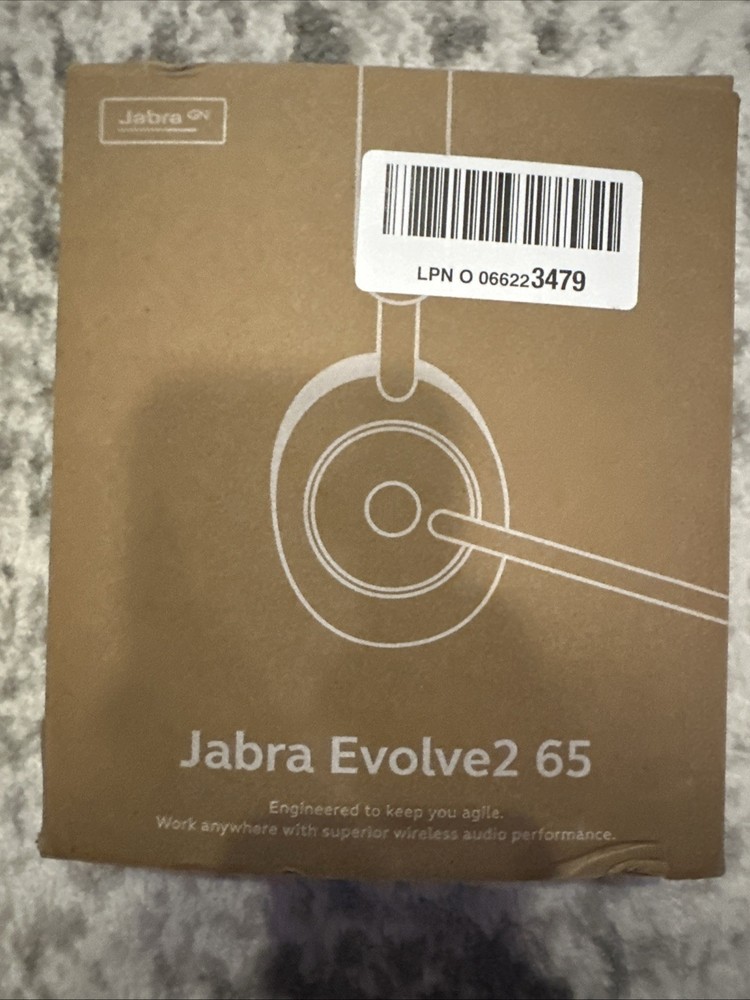 Jabra Evolve2 65 Wireless Headset USB Stereo UC, Bluetooth Dongle, Compatible