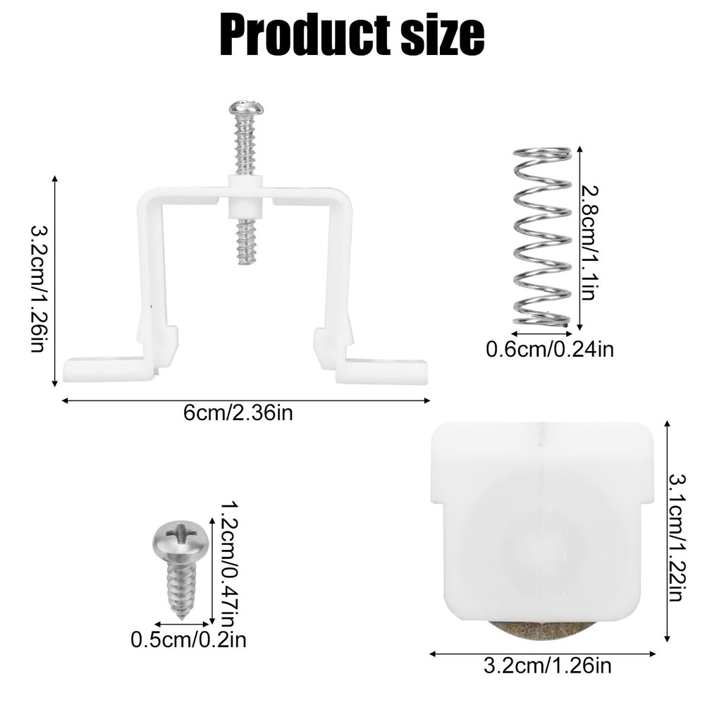 4pcs Sliding Screen Door Rollers, 1in Spring Loaded Rollers Replacement Rolle...