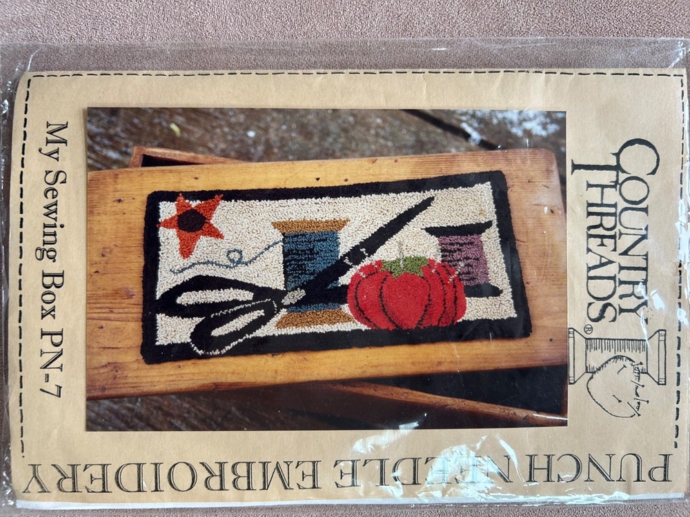PRIMITIVE PUNCHNEEDLE  EMBROIDERY PATTERN, CRAFTS PUNCH NEEDLE SEWING