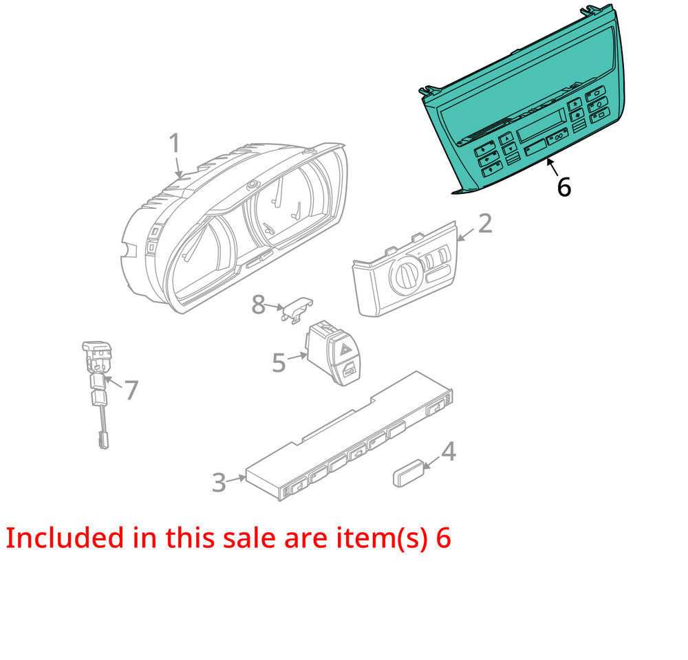 Temperature Control With Automatic Temperature Control Fits 04-10 BMW X3