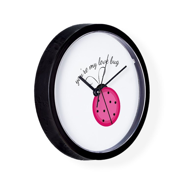 CafePress Love Bug 10" Wall Clock (1434021495)