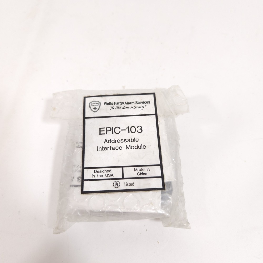 Wells Fargo Alarm EPIC-103 Addressable Interface Module New
