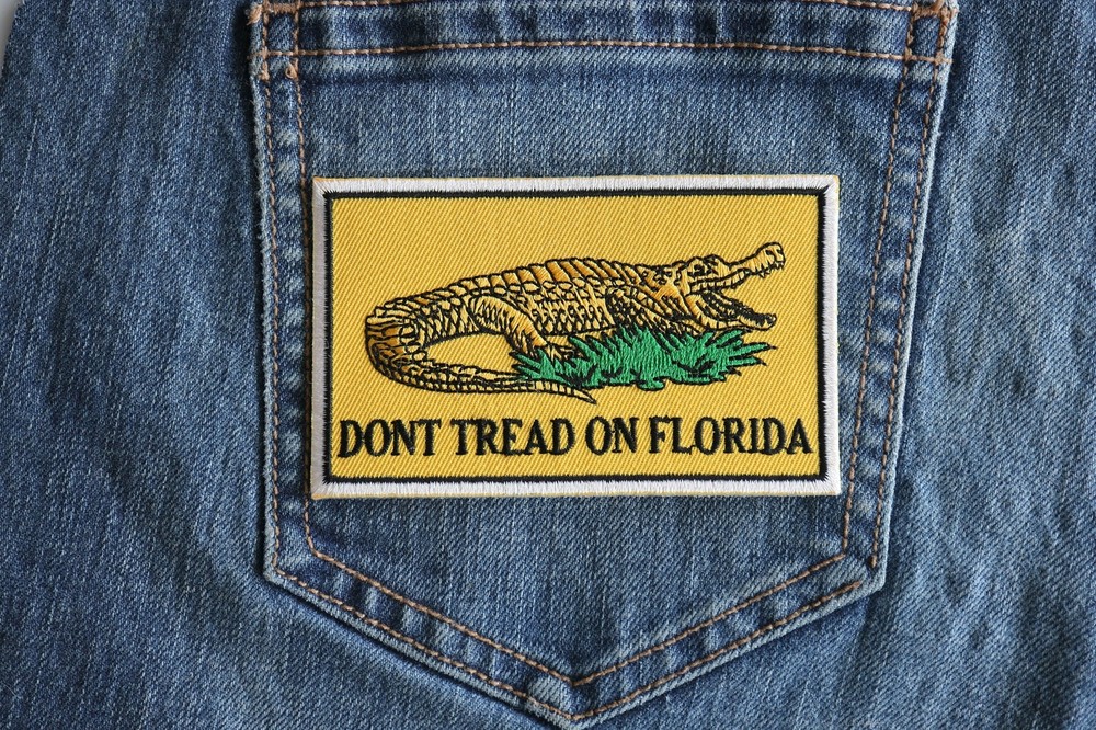 Don't tread on Florida Flag Patch - 4x2.3 inch - P7096