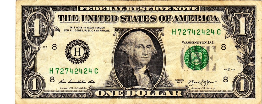 $1 2013 Fancy Serial H72742424C