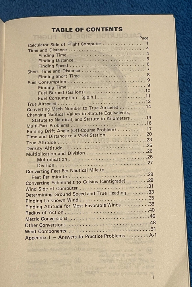 1974 Jeppesen Computer Model CSG -9 Instruction Manual