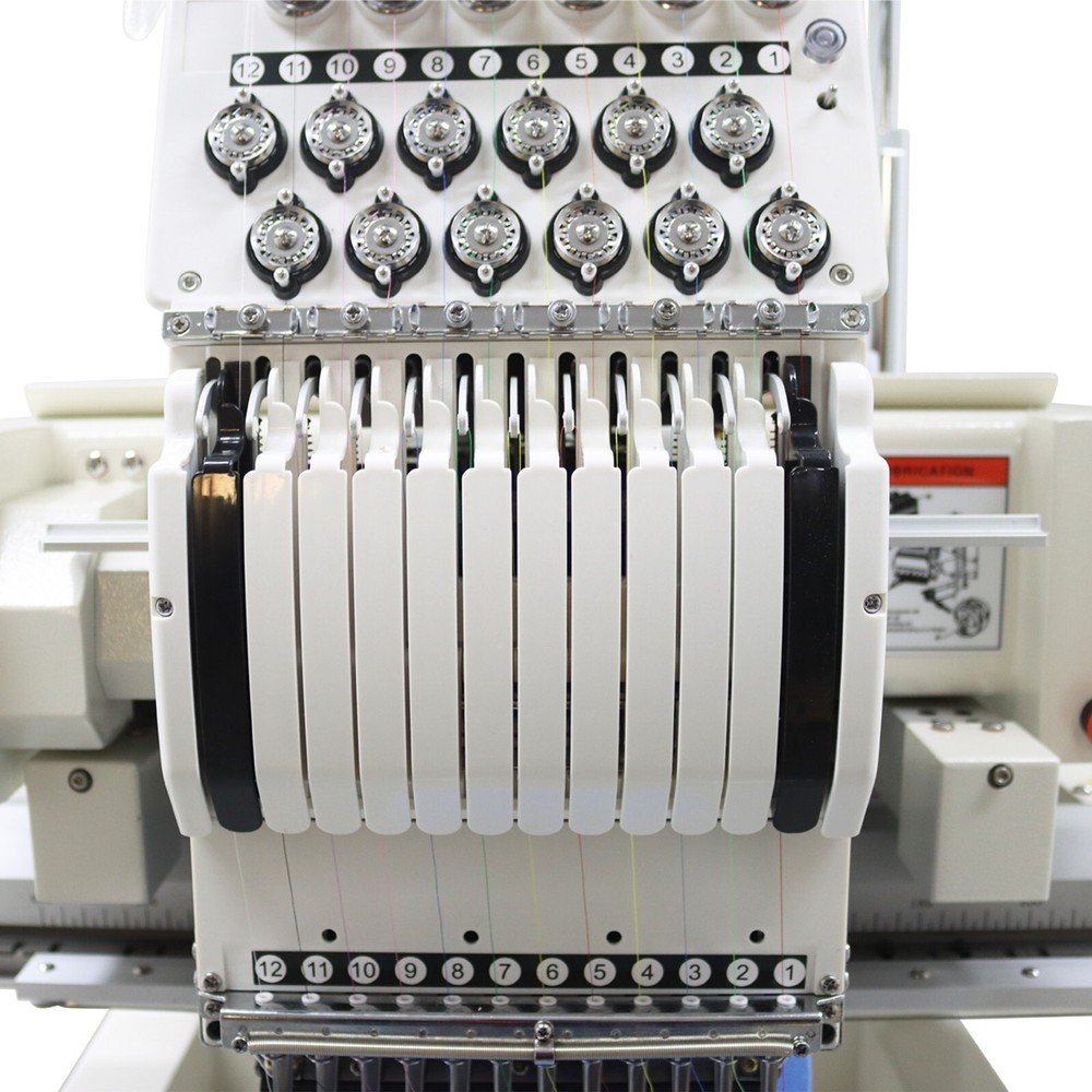 12Needle Embroidery Machine Single Head8.26x17.7" Embroidery Area LCD Controller