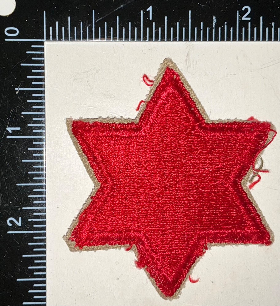 WWII US Army 6th Infantry Division WORN Patch