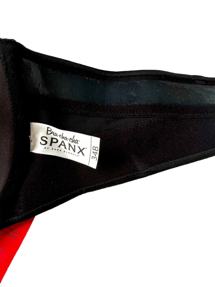 Spanx Bra Cha Cha Stay Put Strapless Bra Size 34B Black NWT