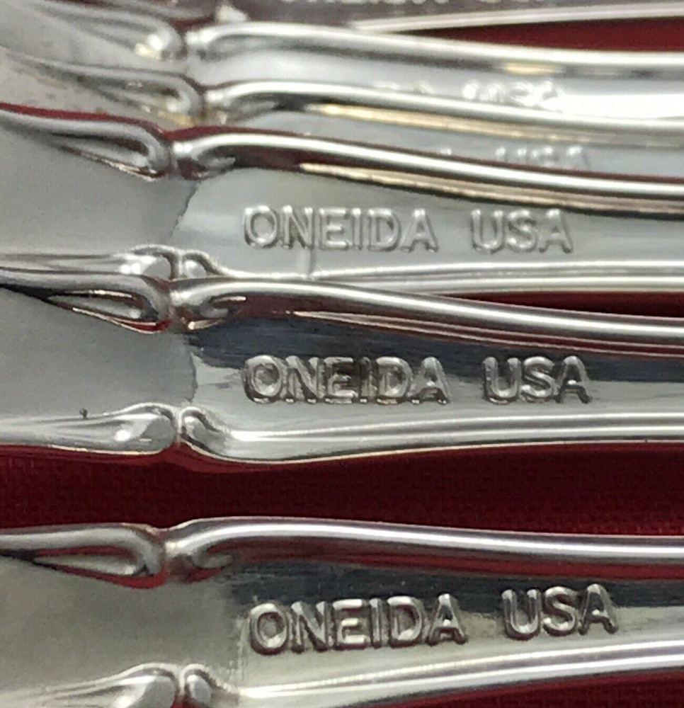 25 Pc AFFECTION Silverplated (12) SOUP & (12) TEASPOONS + SERVING Oneida USA