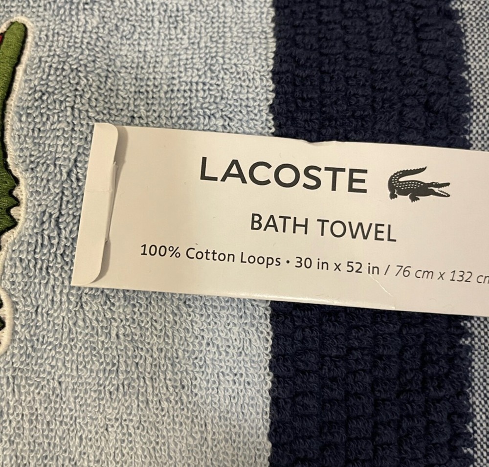 Lacoste 1PC Bath Towel, 30x52