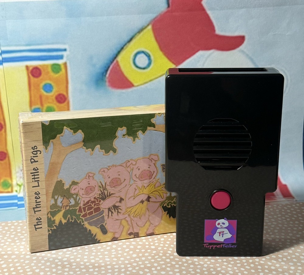 Puppet Teller Story 4 Cartridges+Reader Works!Excellent Condition