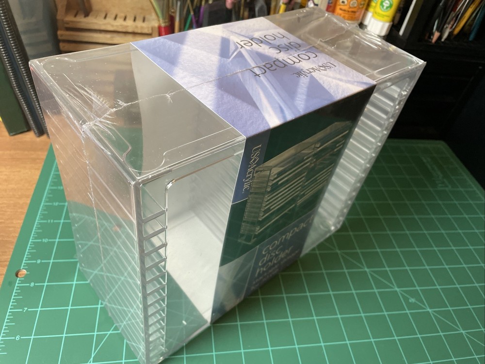 NEW Acrylic CD Storage Rack 30 Disc Holder Organizer Desktop Stackable Tower