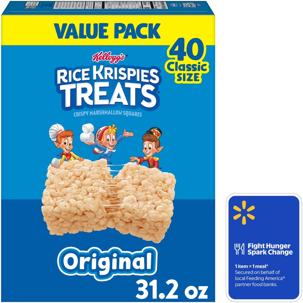 Original Chewy Crispy Marshmallow Squares Snacks