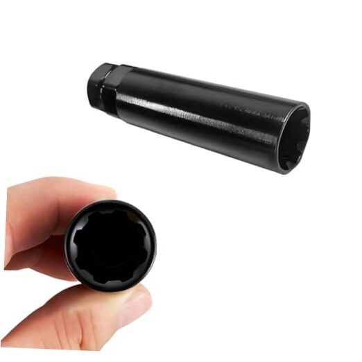 7 Spline Drive Tuner Socket Key Tool, Sturdy Steel Large Socket Lugnuts Key