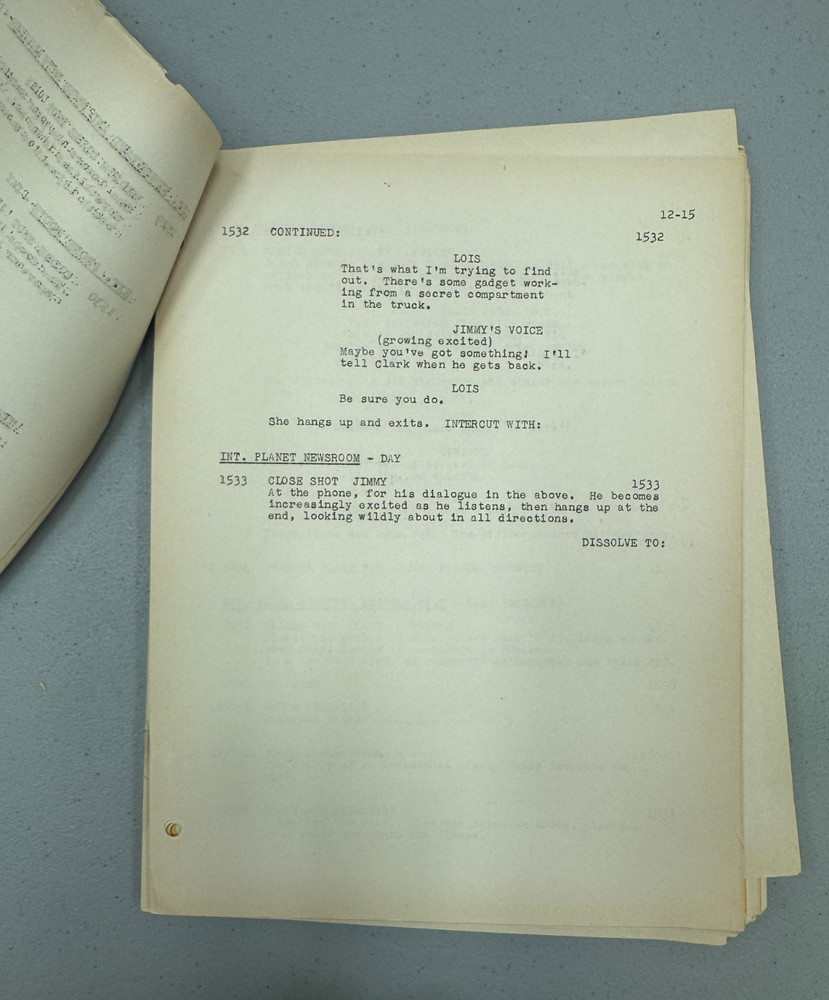 Rare SUPERMAN 1940's Serial "Atom Man vs Superman" Script Lex Luthor - Columbia