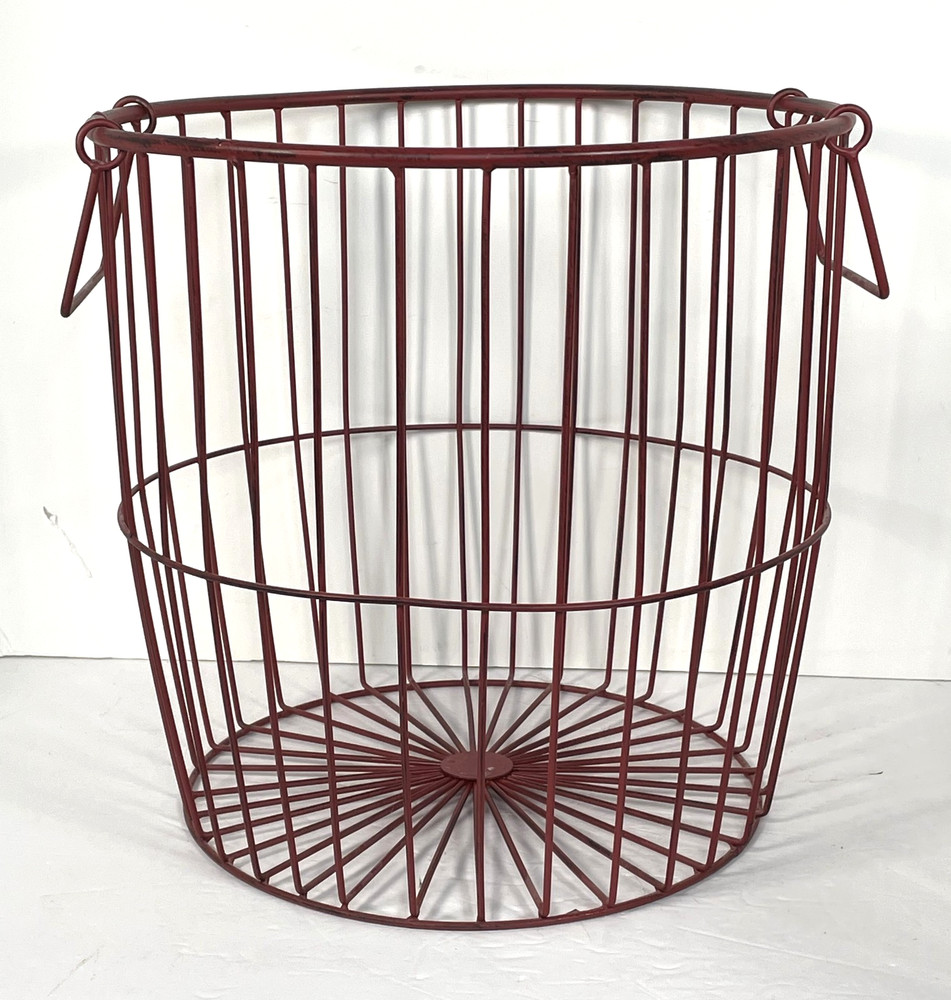 3 - Nesting Wire Baskets Oyster Clams Egg Bushel basket with two folding handles
