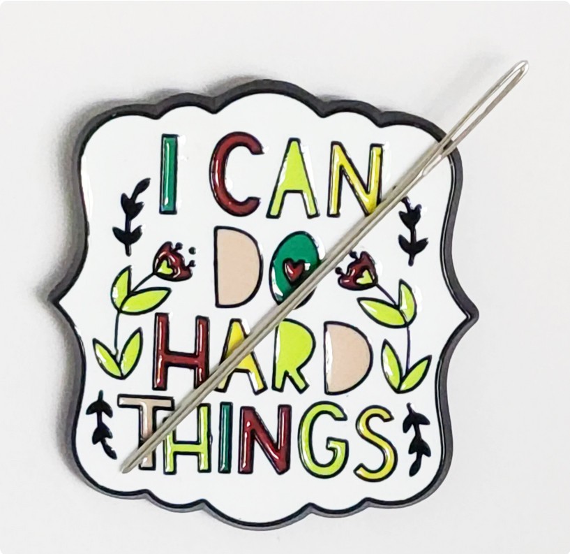 I CAN DO HARD THINGS Magnetic Needle Minder by Canvas Bling