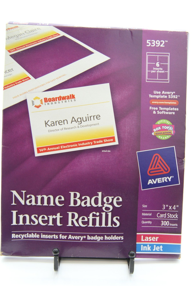Avery Name Badge Badge Insert Refills