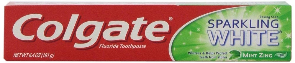 Colgate Sparkling White Mint Zing Toothpaste 6 OZ (Select Pack)