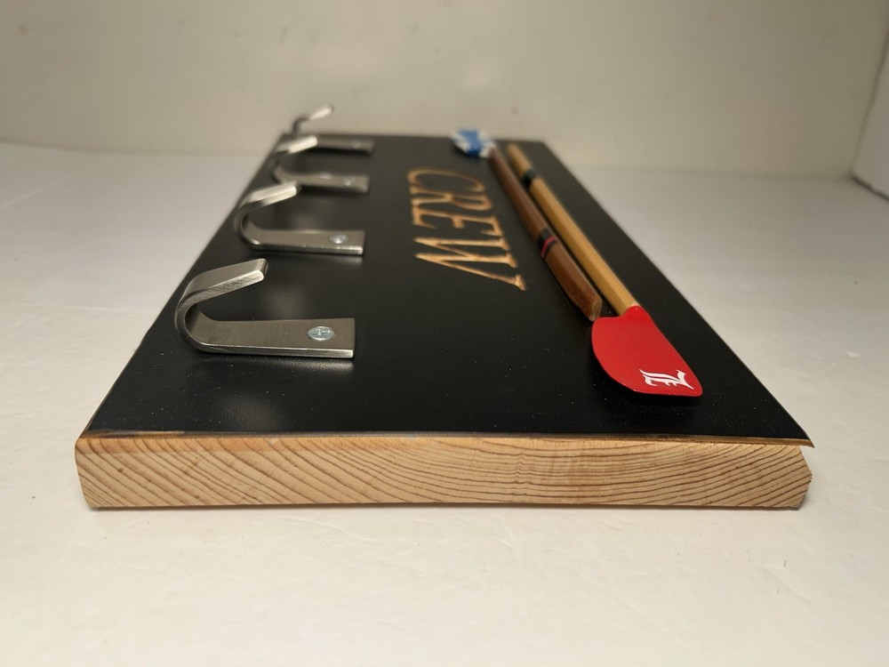 Handcrafted Wood Wall Hooks Rowing Boating Oars Nautical 12”