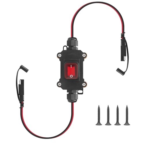 12V Inline Power Switch, 12AWG Power Header Switch SAE to SAE Cable Wiring