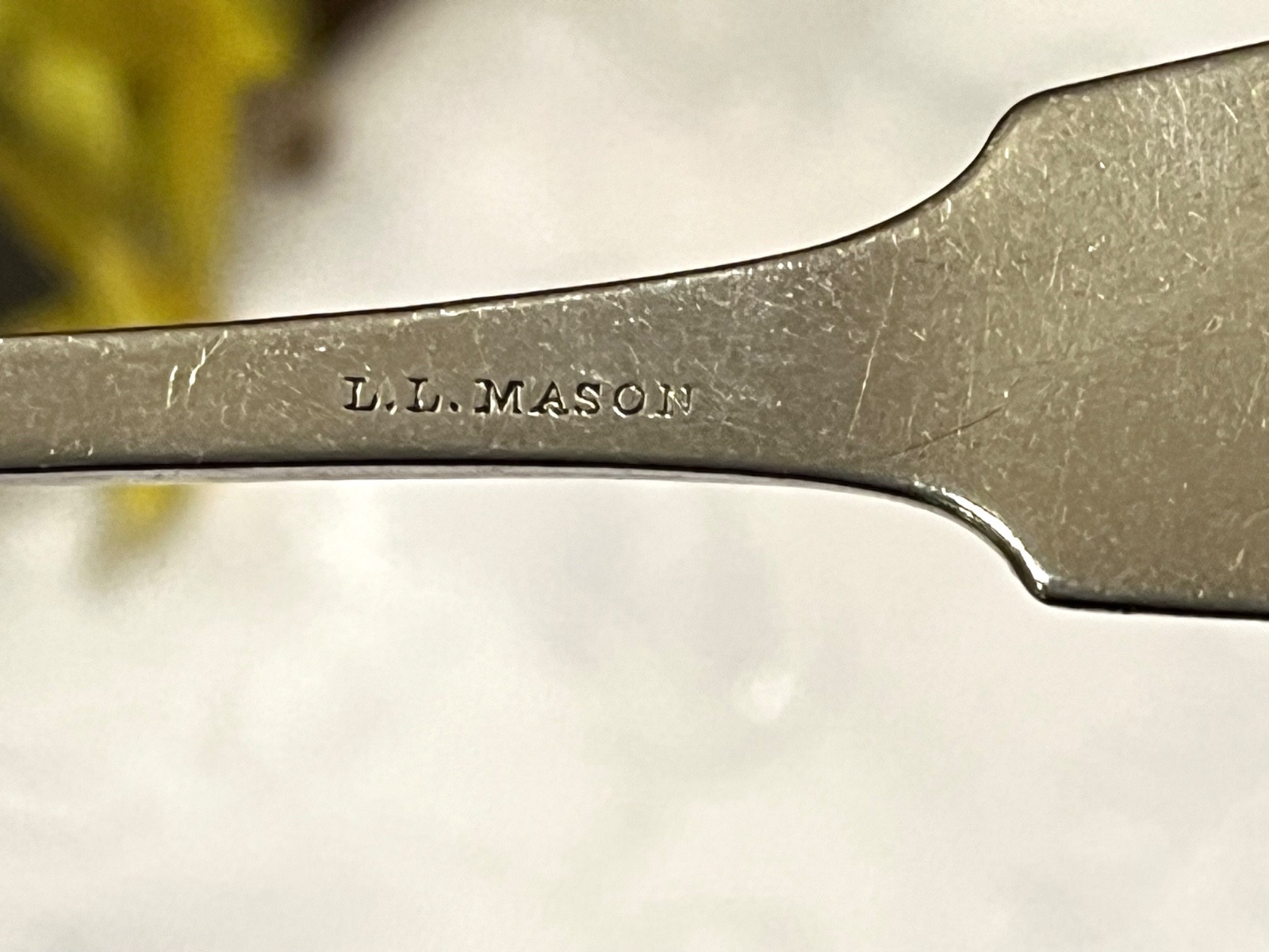 Antique Coin Silver Spoon By Hotchkiss & Schreuder / L L Mason Monogrammed