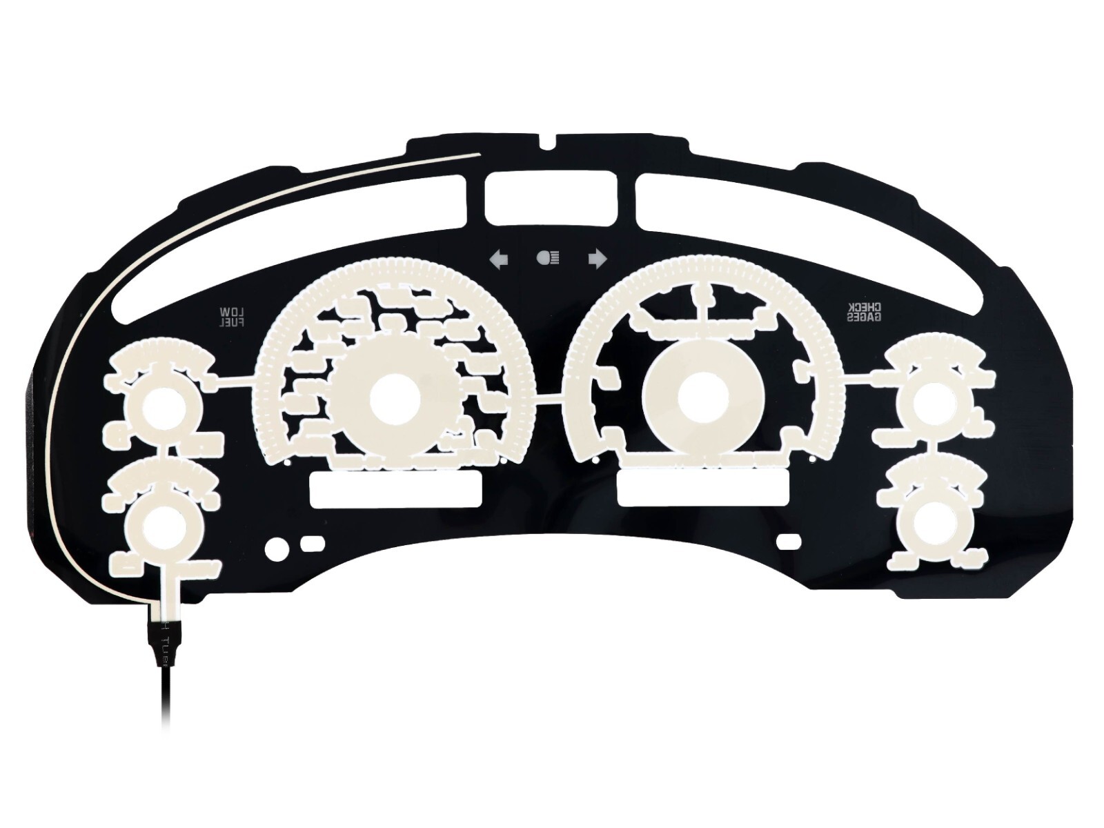 BLUE Glow Gauge Black Overlay For 98-04 Chevy S10/Blazer TACH Instrument Cluster