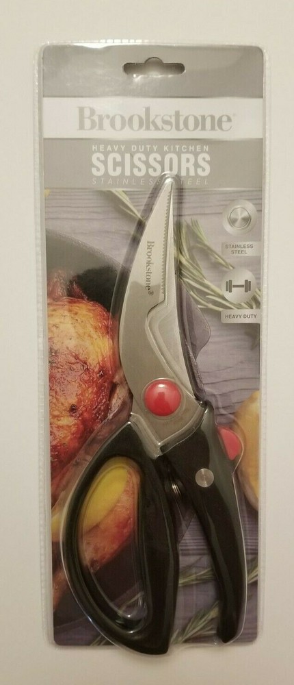 Brookstone Heavy Duty Premium KITCHEN SCISSORS and Multipurpose Shears ** NEW **