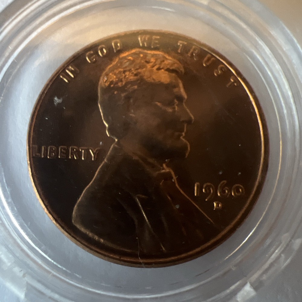 1960 lincoln cent Philly MS UC Red Sharp FG Error.