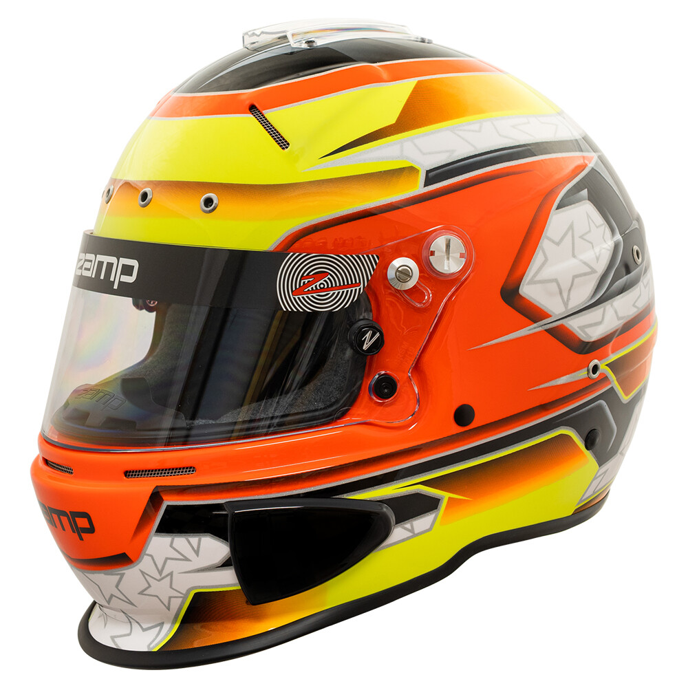 ZAMP - RZ-70E Switch Helmet - SA2020 & FIA8859 Rated - Blue Orange Green Graphic