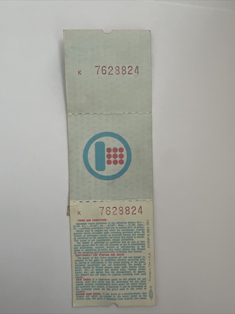 1977 KISS MSG NYC 12/15/77 Concert Ticket Stub