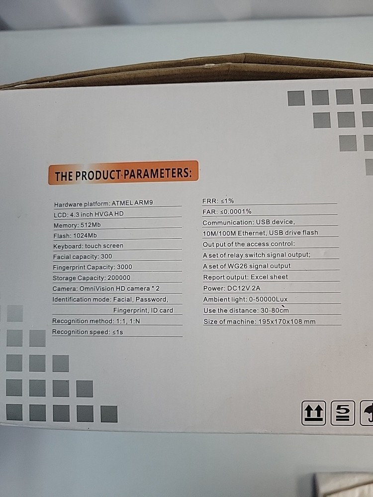 Face Recognition Technology WIFI Time Clock