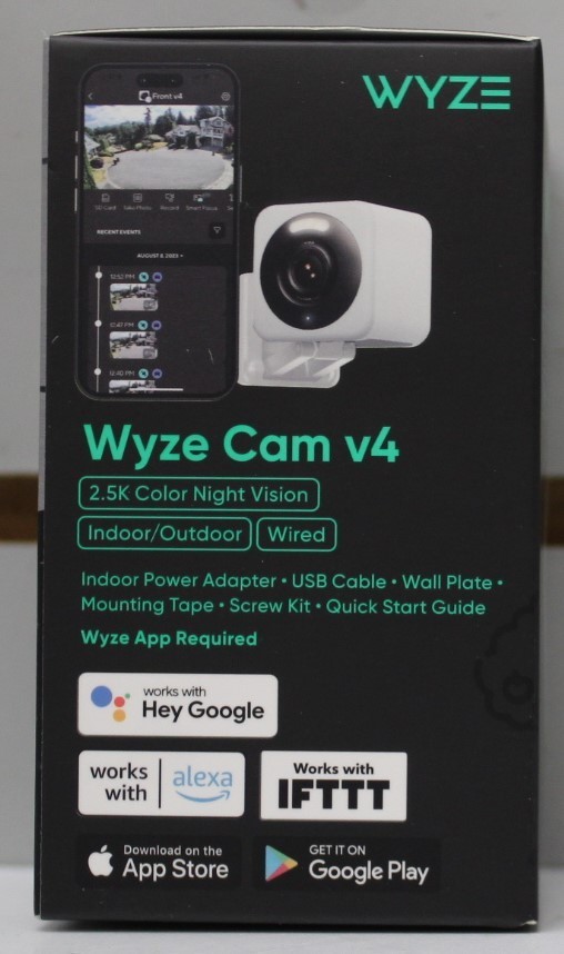 Wyze Cam v4 - 2.5K QHD Indoor/Outdoor WiFi Smart Security Camera