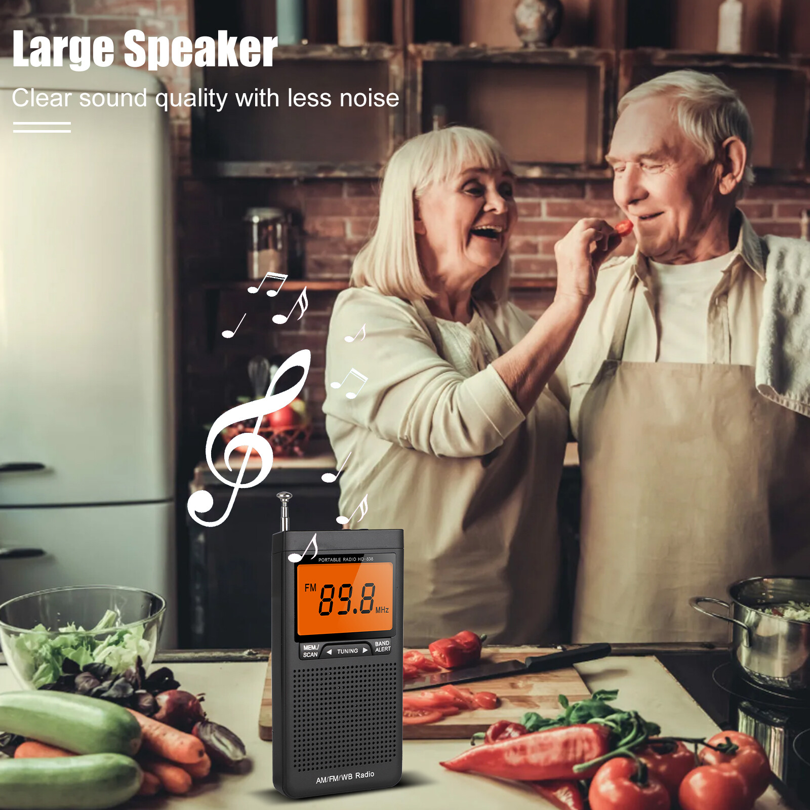 Emergency Pocket AM FM NOAA Weather Band Radio Auto-Search Receiver LCD Screen