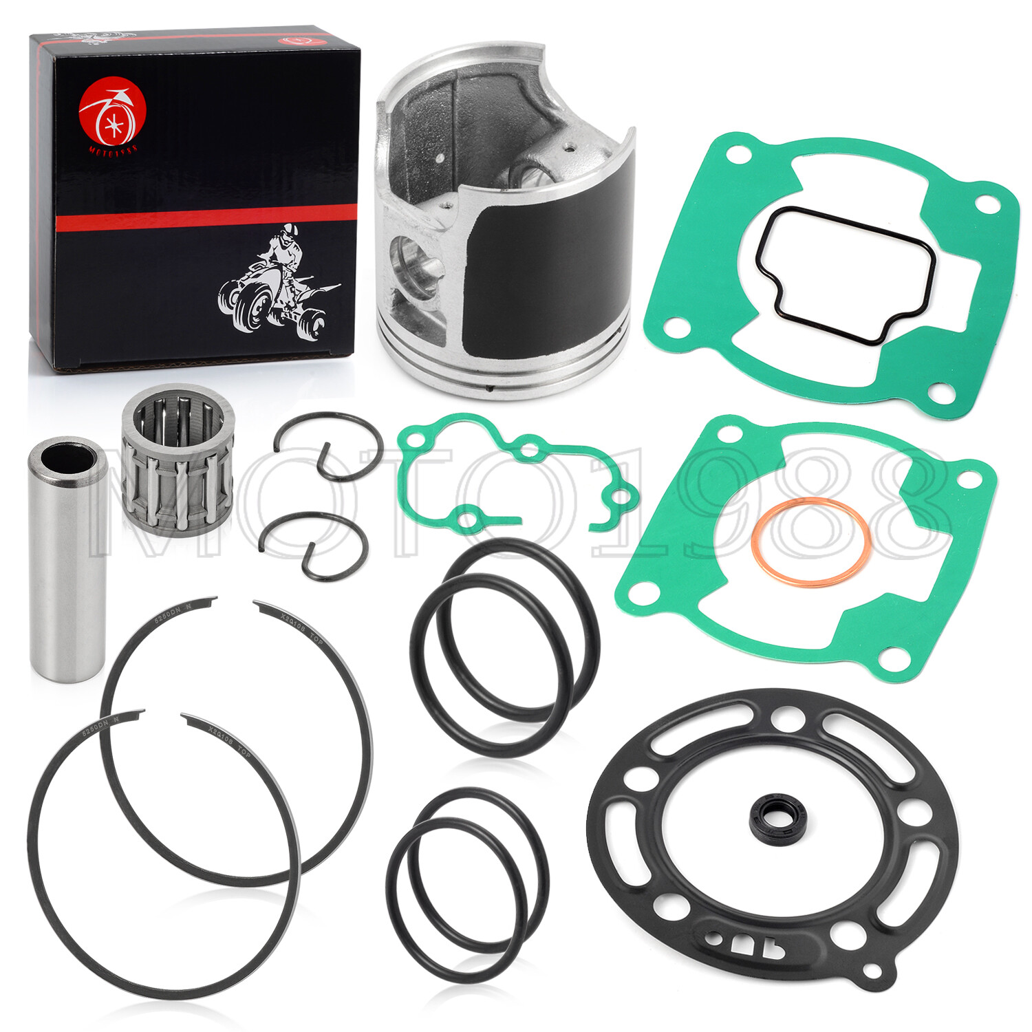 Top End Rebuild Kit Piston Bearing Ring Gasket For Kawasaki KX100 1995-2013 STD