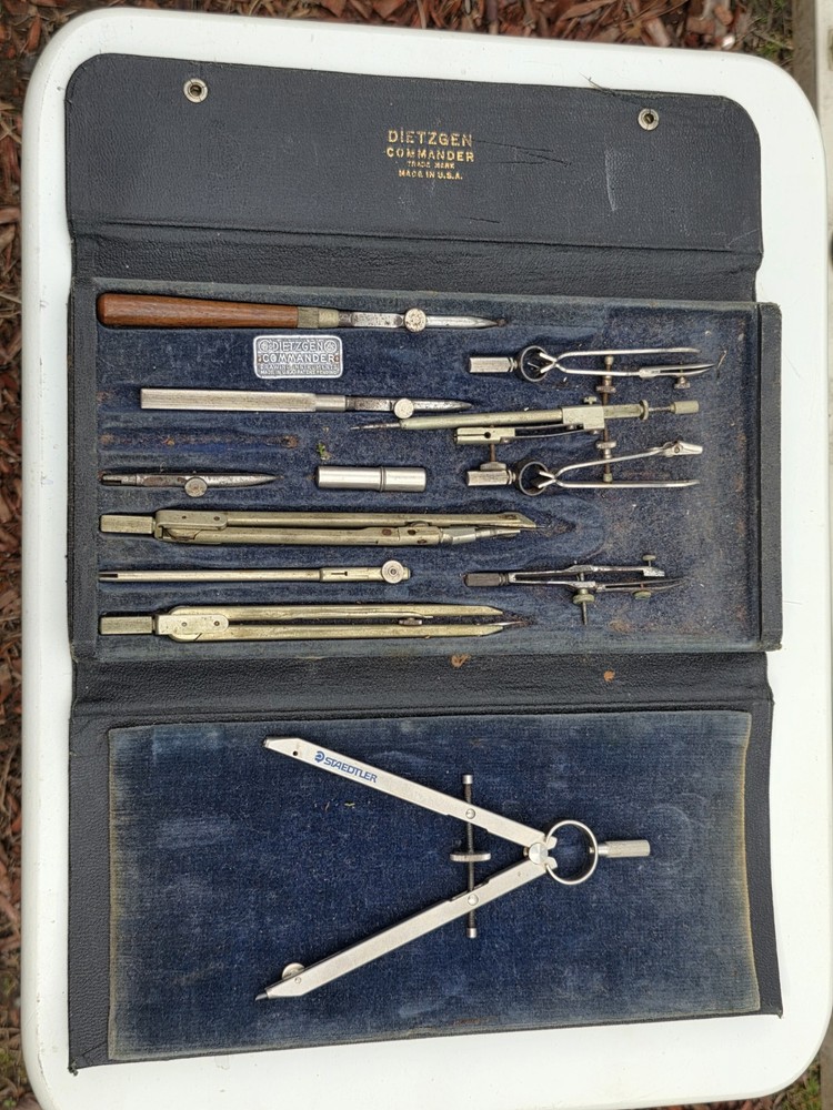 Vintage Dietzgen Commander Drafting Drawing Set