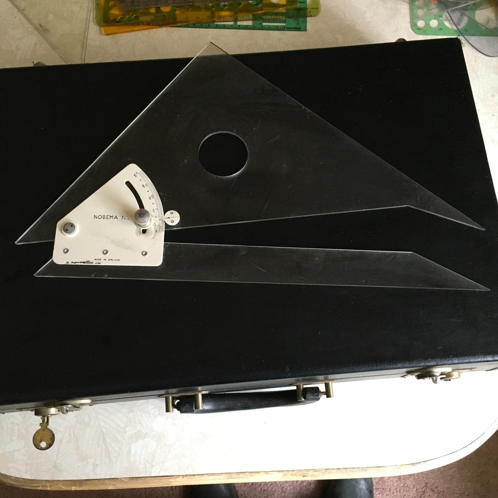 Professional Drafting Tools with Black carrying case and many tools