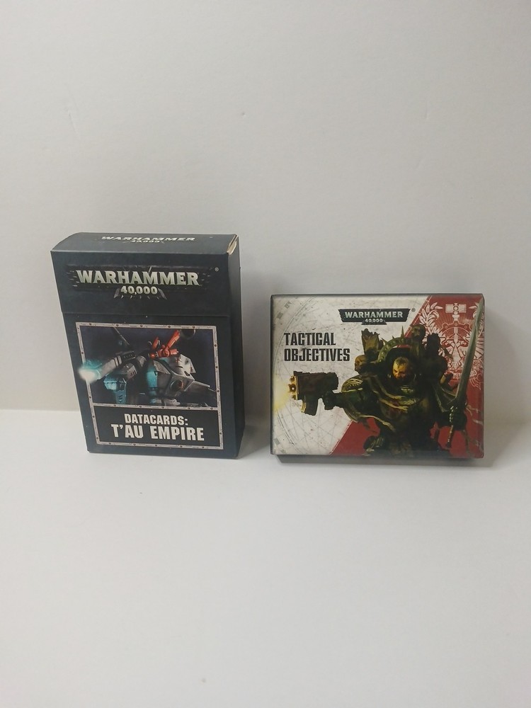 Games Workshop Warhammer 40k Datacards T’au Empire  and Tactical Objectives READ