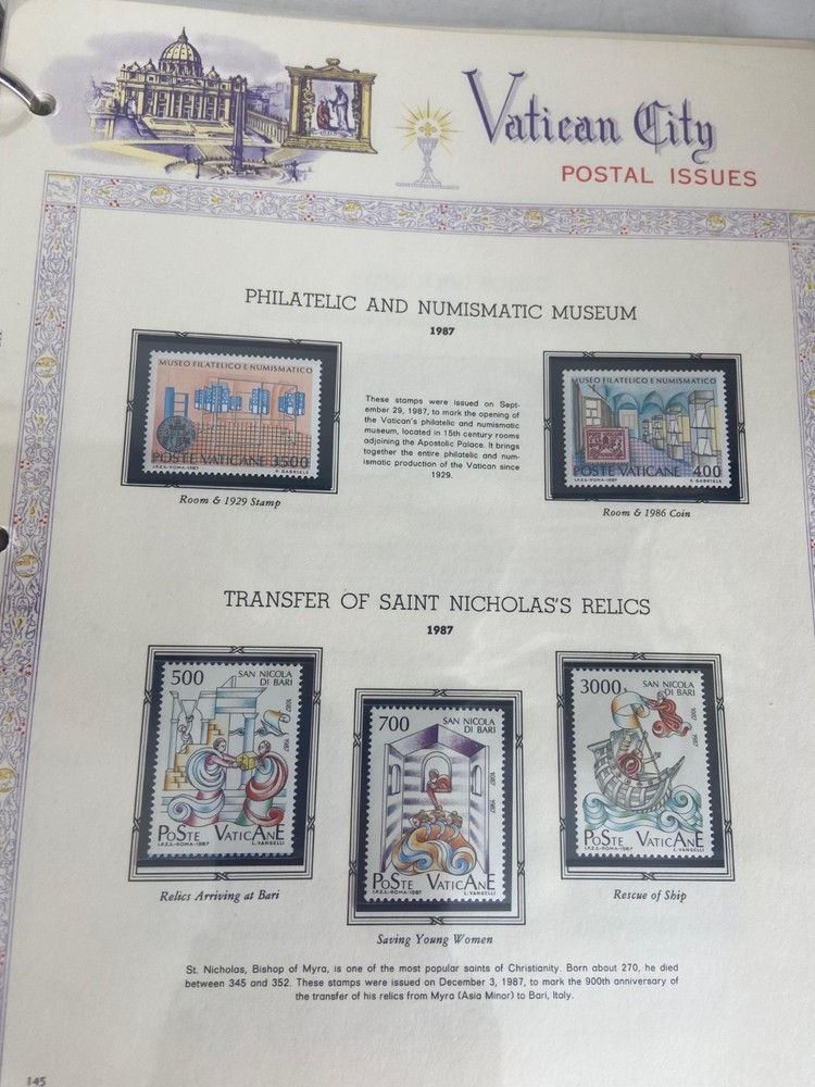 Joystamp: Awesome White Ace Vatican City Album Pages Mint Never Hinged