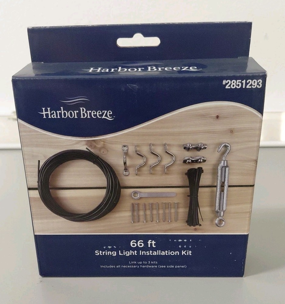 Harbor Breeze 66 ft. String Light Installation Hardware Kit *New*