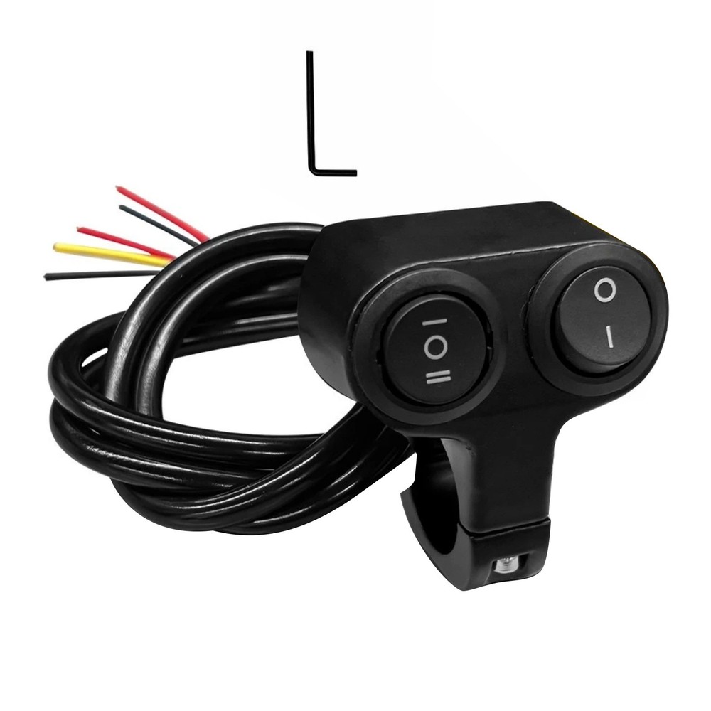 Motorcycle Handlebar 7/8" Dual Button On Off Switch For Headlight Spot Light New