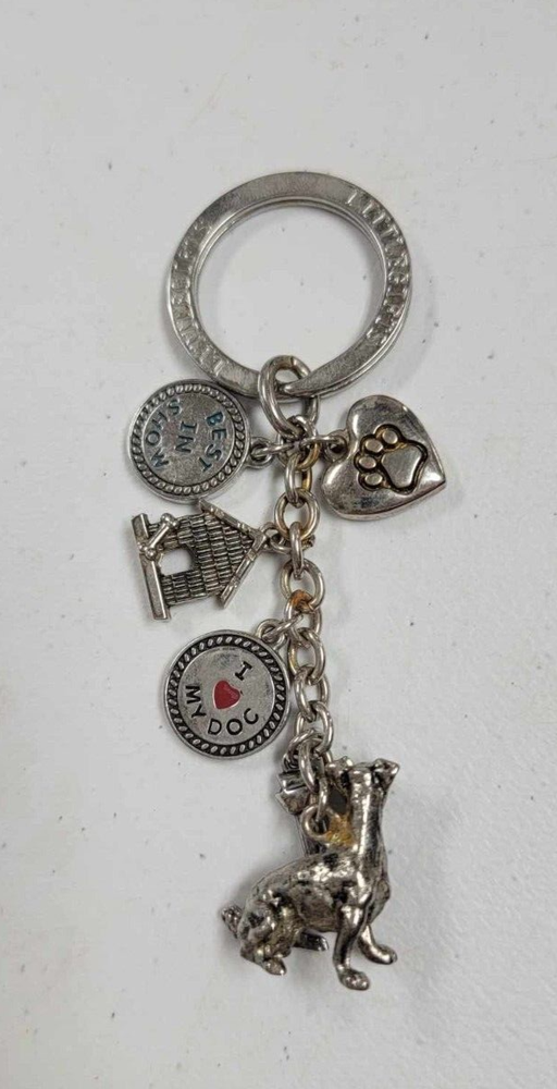 Hound Dog Charm Keychain