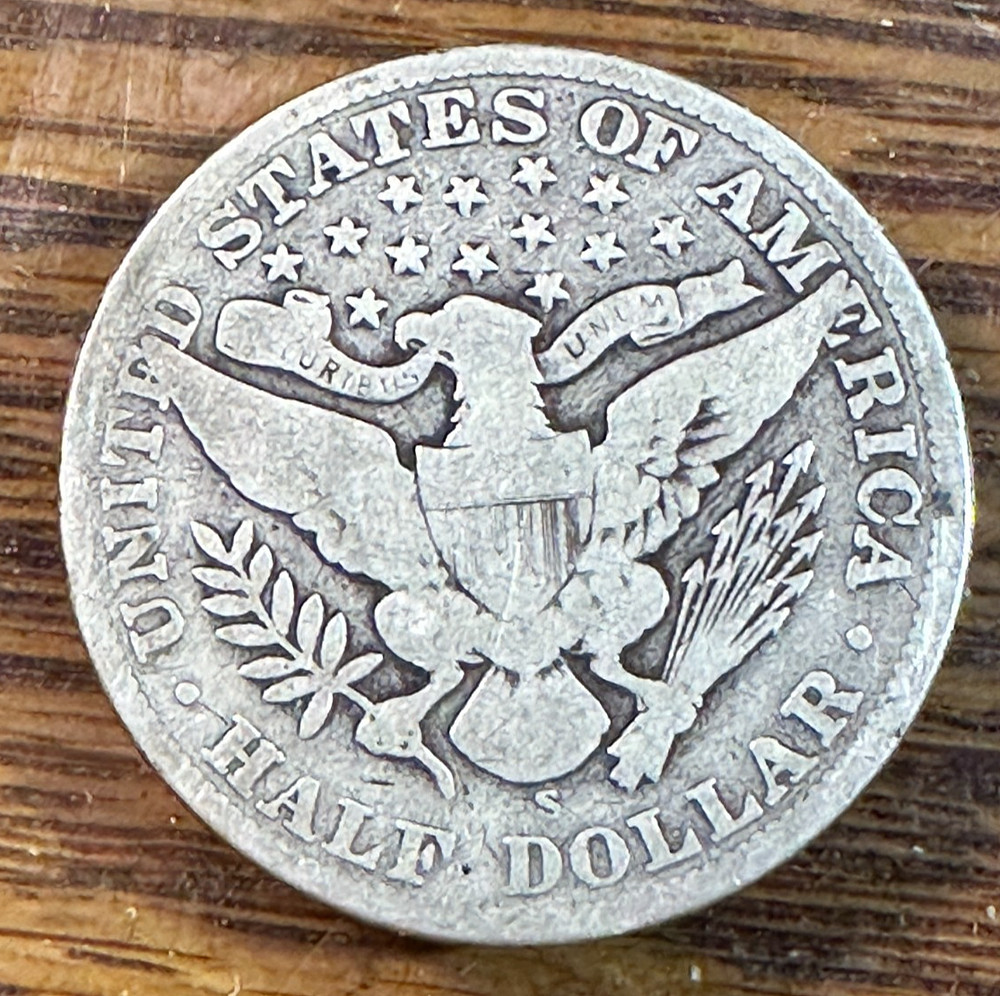 1908-S Barber Half Dollar Nice Original VG CHRC