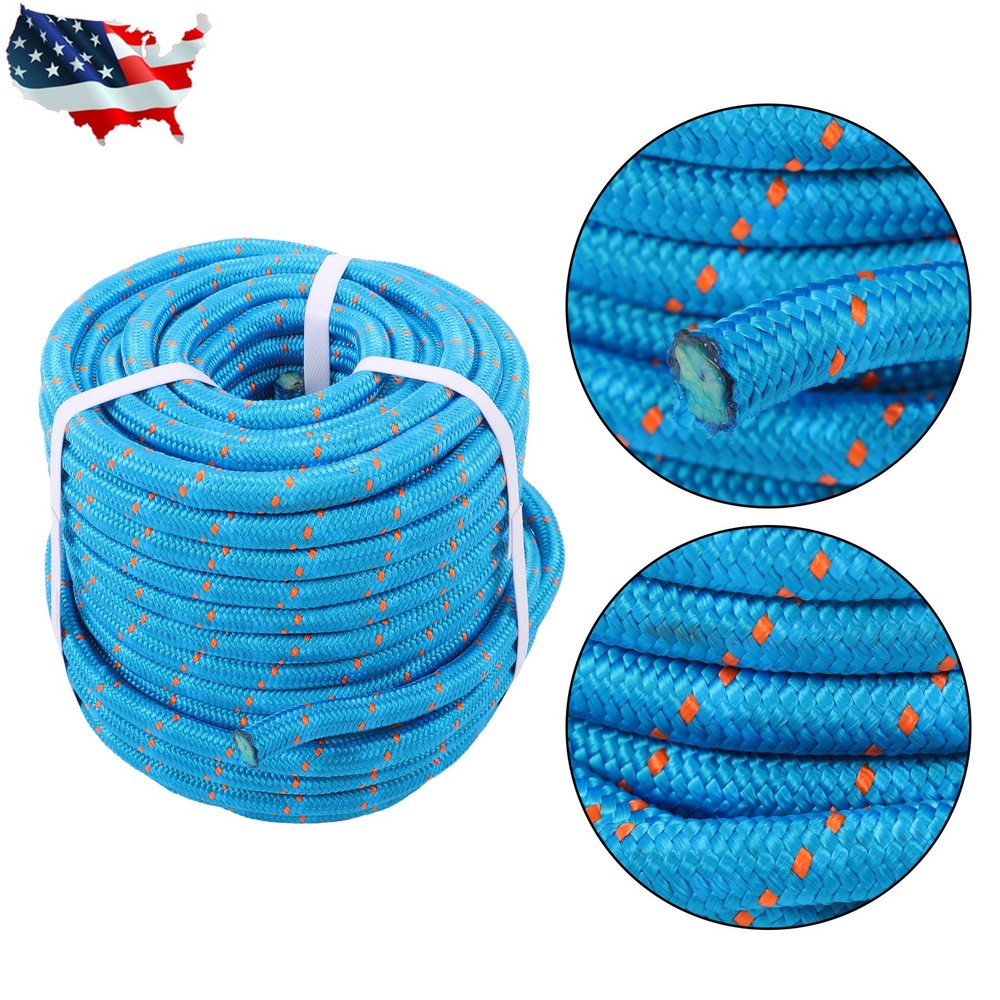 Arborist Bull Pulling Rigging Line 0.55" ×125' Double Braid Nylon Polyester Rope