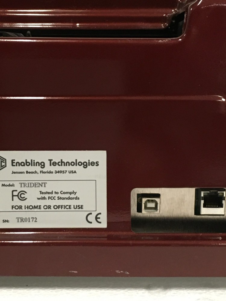 Enabling Technologies Trident Embosser w/ AC Adapter GS220A24 WORKING FREE SHIP