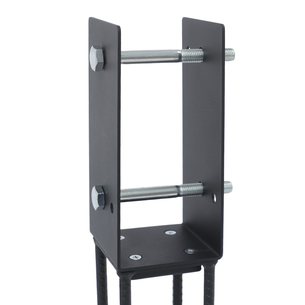 8Pcs Post Base Holders Multi-Functional U-Shape Concrete Foundation Fence Set