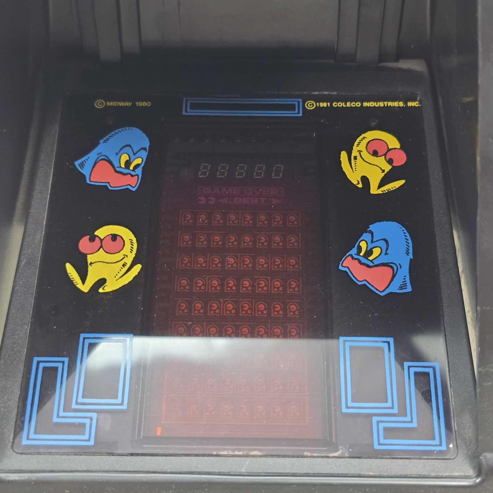 Vintage 1981 Tabletop Pac-Man Arcade Game by Midway's Coleco Works Perfect