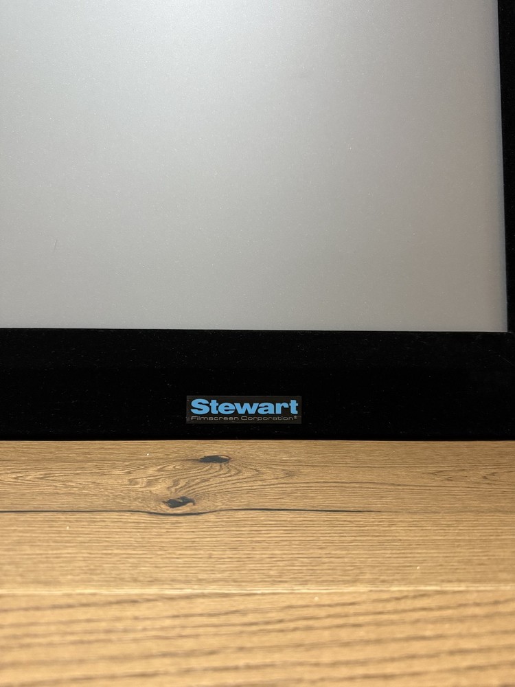 Stewart Filmscreen Firehawk 118" diagonal 2:35 fixed on-wall screen