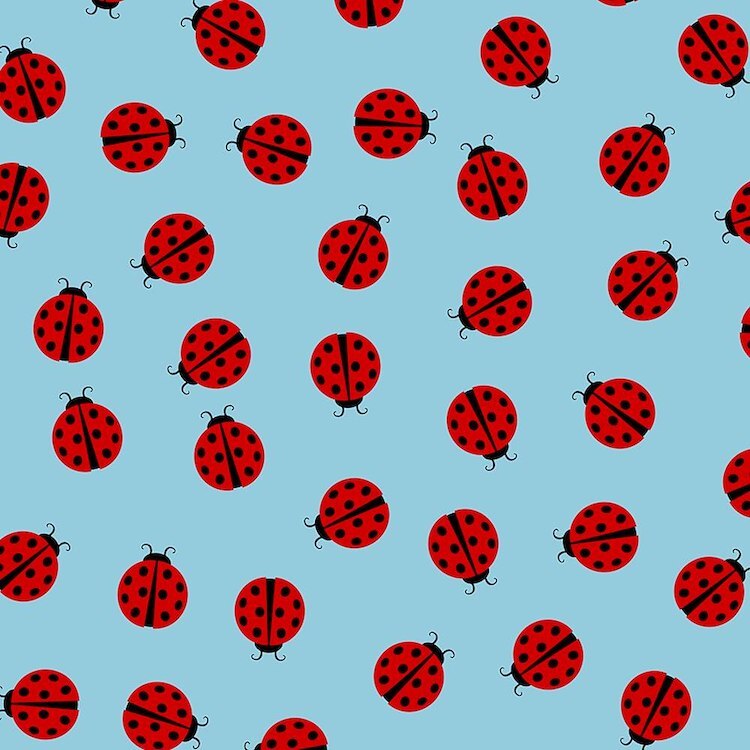 CafePress Cute Ladybug Pattern 10" Wall Clock (219748713)