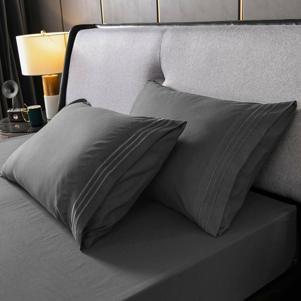 SAKIAO King Size Bed Sheets Set - Brushed Microfiber 1800 Bedding - 4 PIECES